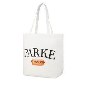 Parke NYC Pop Up Hot Dog Exclusive Canvas
Zip Up Tote Bag White NEW